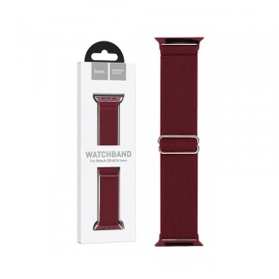 Hoco Elastic Strap for iWatch  WA04 38/40/41mm Dark Wine